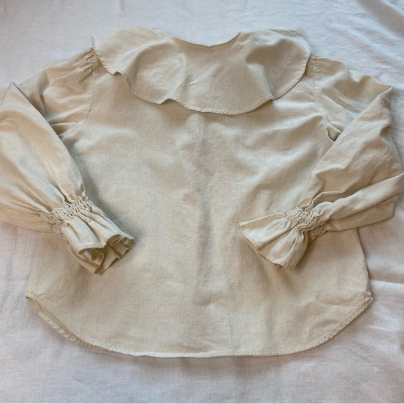 Vintage Bonjour Linen/Cotton Shirt Blouse - Picture 3 of 6